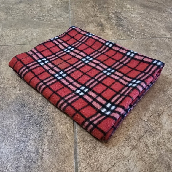 Other - Red Plaid Plush Blanket